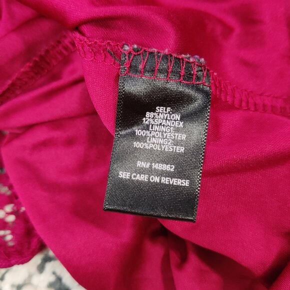 Torrid Women's Midi Dress Size 26 Red Lace Lined Party Prom Dinner Summer Date - Picture 9 of 13